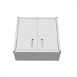 Eden Home Modern Metal Floating Garage Cabinets in White (Set of 2)