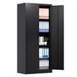 GangMei Metal Garage Storage Cabinet with Doors and Lock Steel Locking in Black