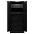GangMei Metal Garage Storage Cabinet with Doors and Lock Steel Locking in Black