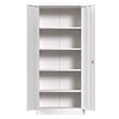 GangMei Metal Garage Storage Cabinet with Doors and Lock Steel Locking in White