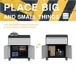 GangMei Metal Garage Storage Cabinet with Lock and Wheels Rolling in Gray
