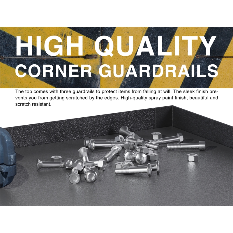 GangMei Metal Garage Storage Cabinet with Lock and Wheels Rolling in Gray