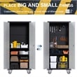 GangMei Metal Tool  Storage Cabinet with Pegboard and Shelves