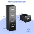 Gangmei 4 Drawer Vertical File Cabinet Metal Office Files Storage Cabinet