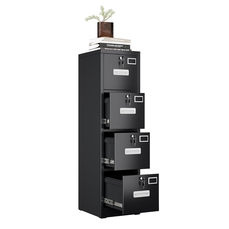 Gangmei 4 Drawer Vertical File Cabinet Metal Office Files Storage Cabinet