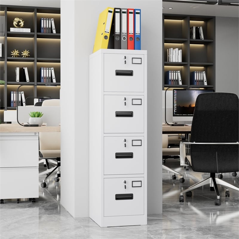 Gangmei 4 Drawer Vertical File Cabinet Metal Office Files Storage Cabinet