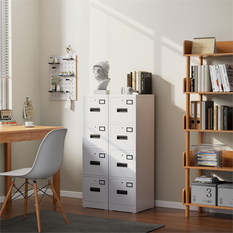 Gangmei 4 Drawer Vertical File Cabinet Metal Office Files Storage Cabinet