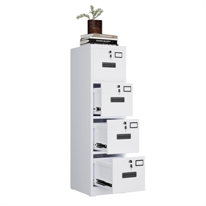 Gangmei 4 Drawer Vertical File Cabinet Metal Office Files Storage Cabinet