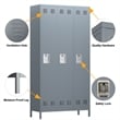 Gangmei Metal Locker with 3 Door for School and Employee Light Gray