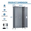 Gangmei Metal Locker with 3 Door for School and Employee Light Gray