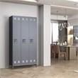 Gangmei Metal Locker with 3 Door for School and Employee Light Gray