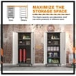GangMei Metal Storage Cabinet on Wheels for Garage and Office