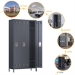 Gangmei Metal Locker with 3 Door for School and Employee Dark Gray
