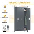 Gangmei Metal Locker with 3 Door for School and Employee Dark Gray