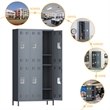 Gangmei Metal Lockers with 6 Door for School and Employee Light Gray