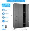 Gangmei Metal Locker with 6 Door for School and Employee Dark Gray