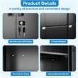 GangMei Broom Closet Storage Cabinet in Black