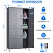 Gangmei 12 Door lockers for Employees Steel lockers Dark Grey