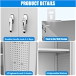 Extra Large Metal Garage Storage Cabinet on Wheels with 4 Shelves