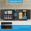 Metal Storage Cabinet with Wheels and 2 Pegboards