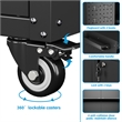 Metal Storage Cabinet with Wheels and 2 Pegboards