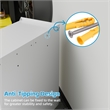 Metal Storage Cabinet with Wheels and 2 Pegboards