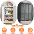 Farmhouse Pantry Cabinet with 2 Doors for Home Kitchen White
