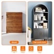 Metal Arched Bookcase 5-Tier Arched Bookcase with Doors
