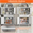 Pantry Cabinet with Adjustable Shelves and Drawer with 2 Doors for Kitchen