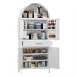 Pantry Cabinet with Adjustable Shelves and Drawer with 2 Doors for Kitchen