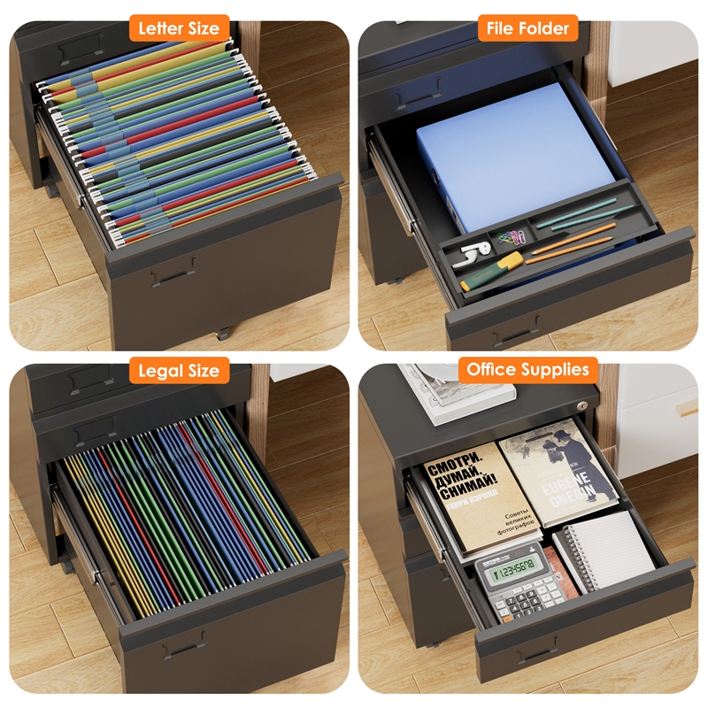 3 Drawer Metal Mobile File Cabinet need assemble