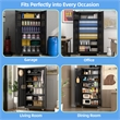 Metal Garage Storage Cabinet with Wheels and Pegboards