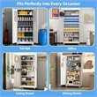 Metal Garage Storage Cabinet with Wheels and Pegboards