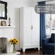 Metal Kitchen Pantry Cabinet with 2 Doors and 3 Adjustable Shelves