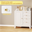 athroom Storage Cabinet with 1 Adjustable Shelves and 4 Drawers