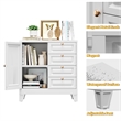 athroom Storage Cabinet with 1 Adjustable Shelves and 4 Drawers