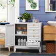 athroom Storage Cabinet with 1 Adjustable Shelves and 4 Drawers