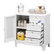 athroom Storage Cabinet with 1 Adjustable Shelves and 4 Drawers