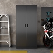 Metal Storage Cabinet with Pegboard 71'' x 34'' x 18''