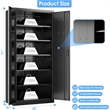 Metal Storage Cabinet with Pegboard 71'' x 34'' x 18''