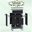 Metal Cabinet on Wheels Metal Garage Cabinet with 1 Drawer and 4 Hooks