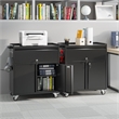 Metal Cabinet on Wheels Metal Garage Cabinet with 1 Drawer and 4 Hooks