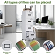 4 Drawer Filing Cabinet with Wheels  Lockable Metal File Cabinet with Name Card
