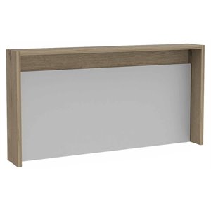 fm furniture brickell modern wood floating desk for office in light oak/white