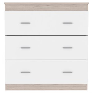 fm furniture burlington 3-drawer modern wood dresser for bedroom