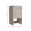 FM FURNITURE Chariot Modern Metal Free Standing Vanity Cabinet in Light Gray