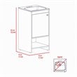 FM FURNITURE Chariot Modern Metal Free Standing Vanity Cabinet in Light Gray