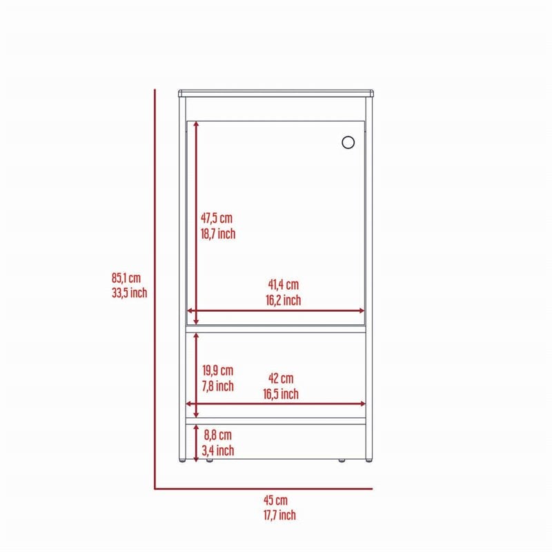 FM FURNITURE Chariot Modern Metal Free Standing Vanity Cabinet in Light Gray