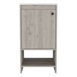FM FURNITURE Chariot Modern Metal Free Standing Vanity Cabinet in Light Gray