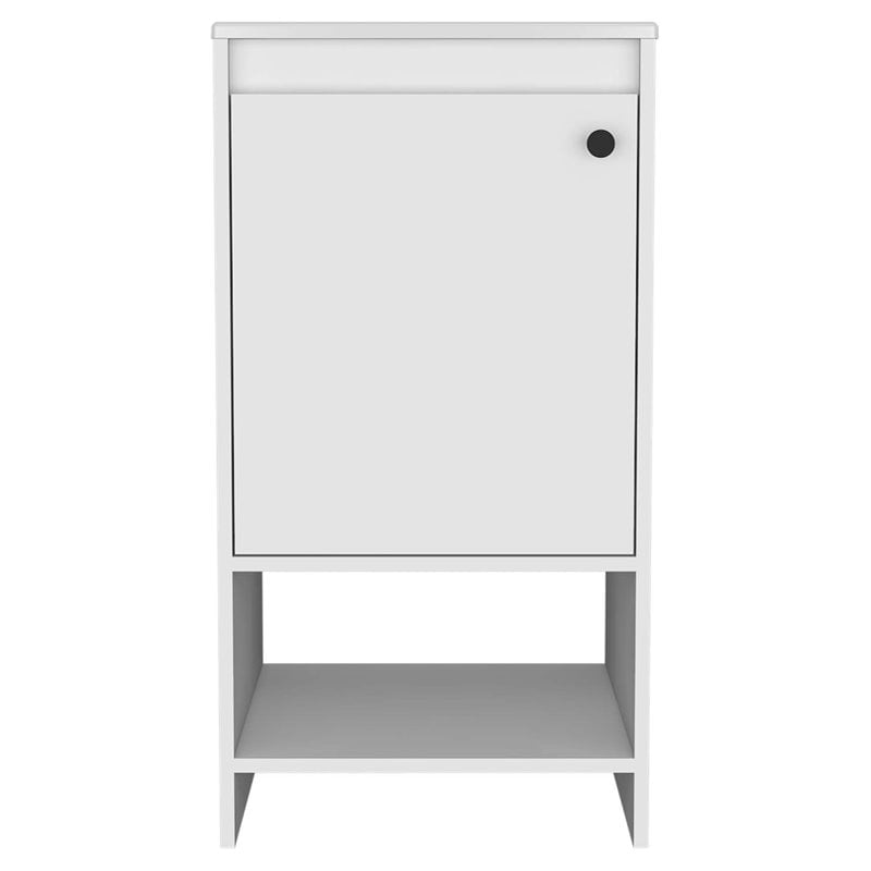 FM FURNITURE Chariot Modern Metal Free Standing Vanity Cabinet in White